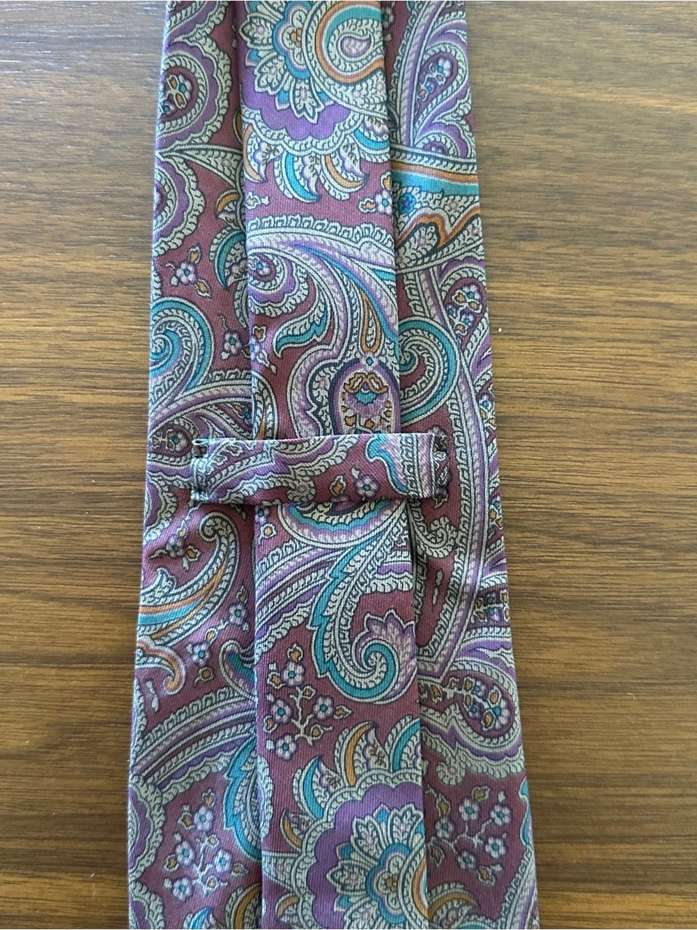 Coach Purple Paisley Silk Tie - Brand Unspecified